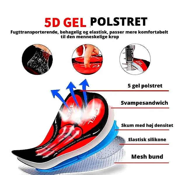 Åndbare og polstrede cykelshorts til cykelture (Unisex)